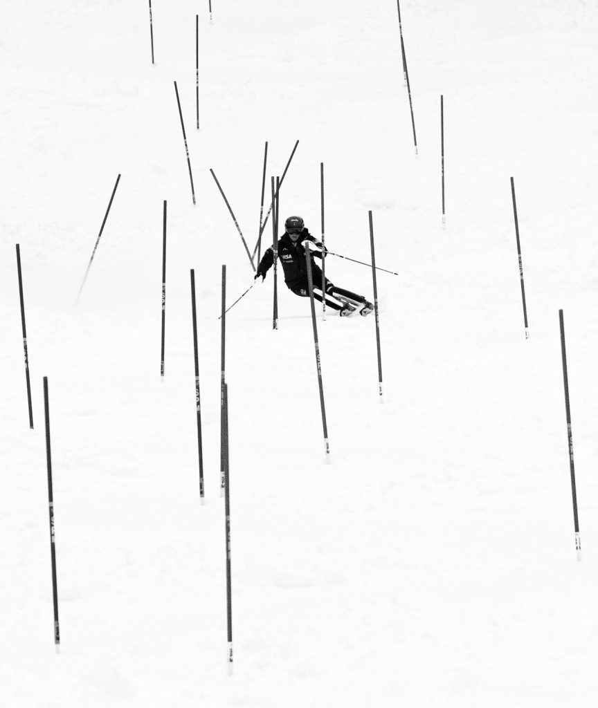 If you don’t want to get a beat down, there are just some places you avoid—like the slalom course at Cortina d’Ampezzo, with Shiffrin at the start gate.